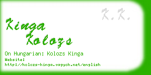 kinga kolozs business card